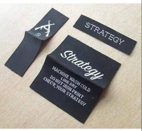 Soft satin woven label for high-end apparel